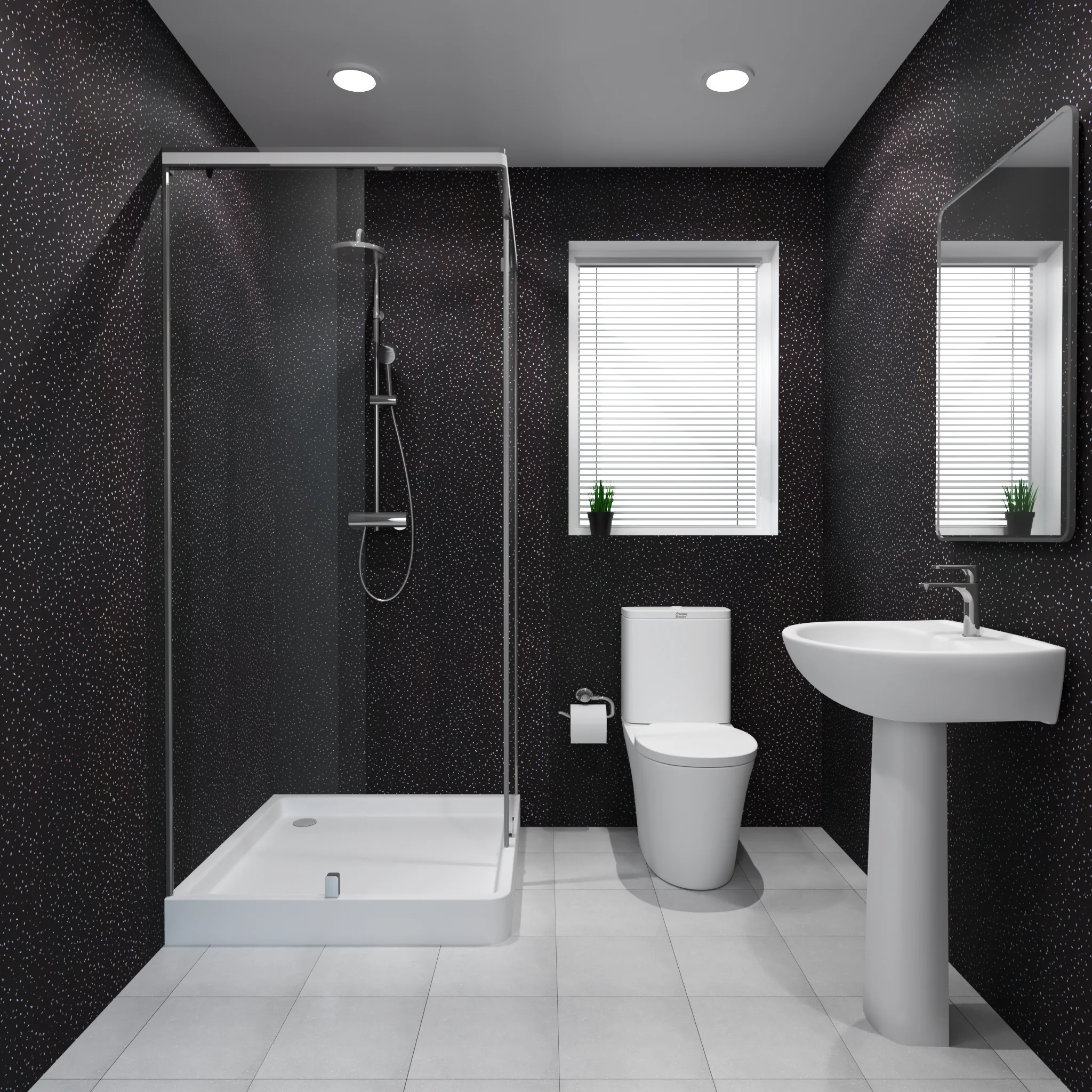 Premium Black Sparkle Gloss Shower Wall Panel – 1M x 2.4M - Image 5