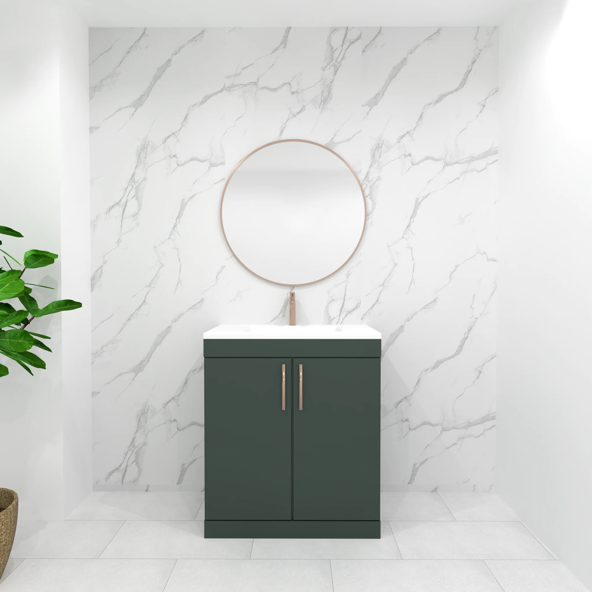 Premium Carrara White Marble Gloss Shower Wall Panel – 1M x 2.4M - Image 4