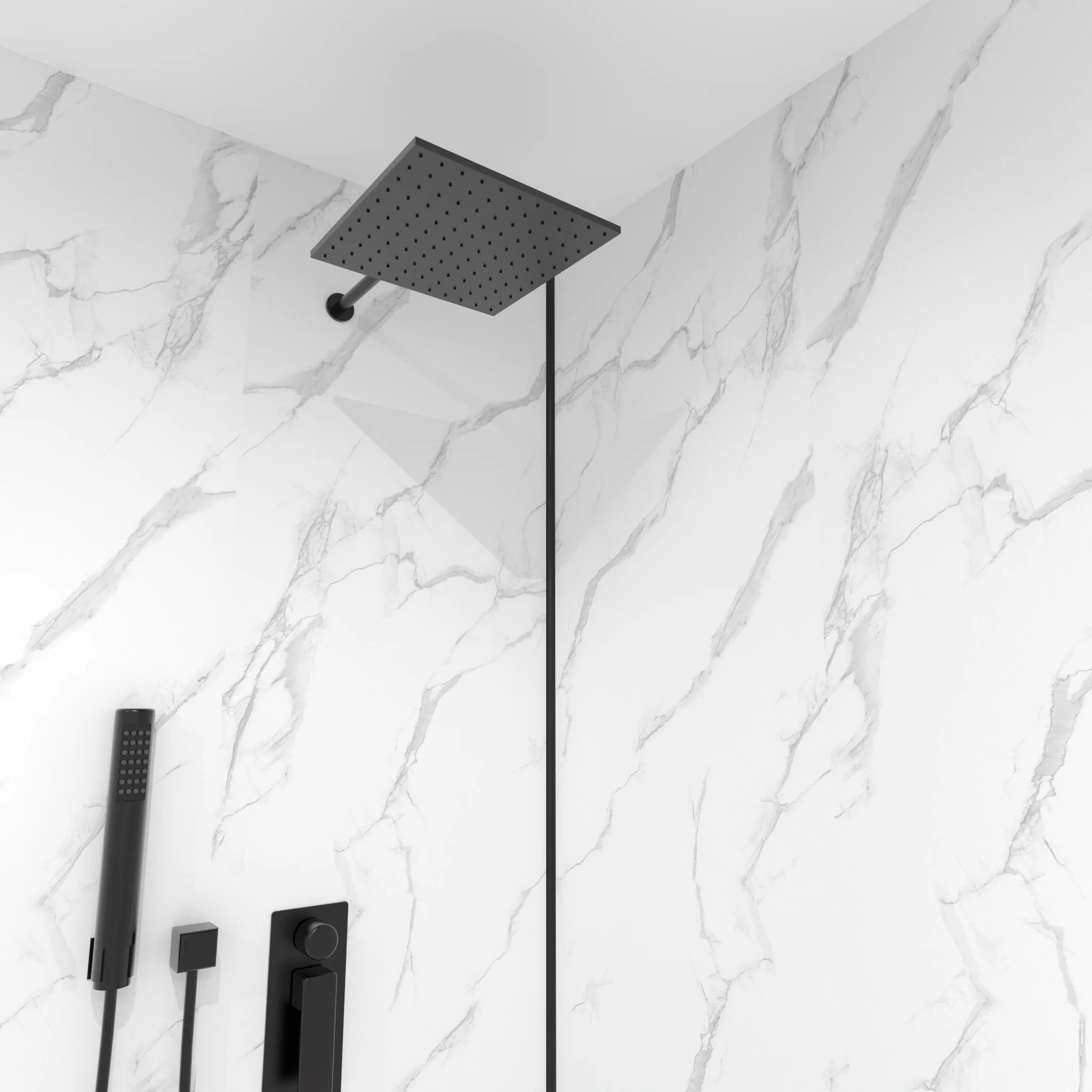 Premium Carrara White Marble Gloss Shower Wall Panel – 1M x 2.4M - Image 6