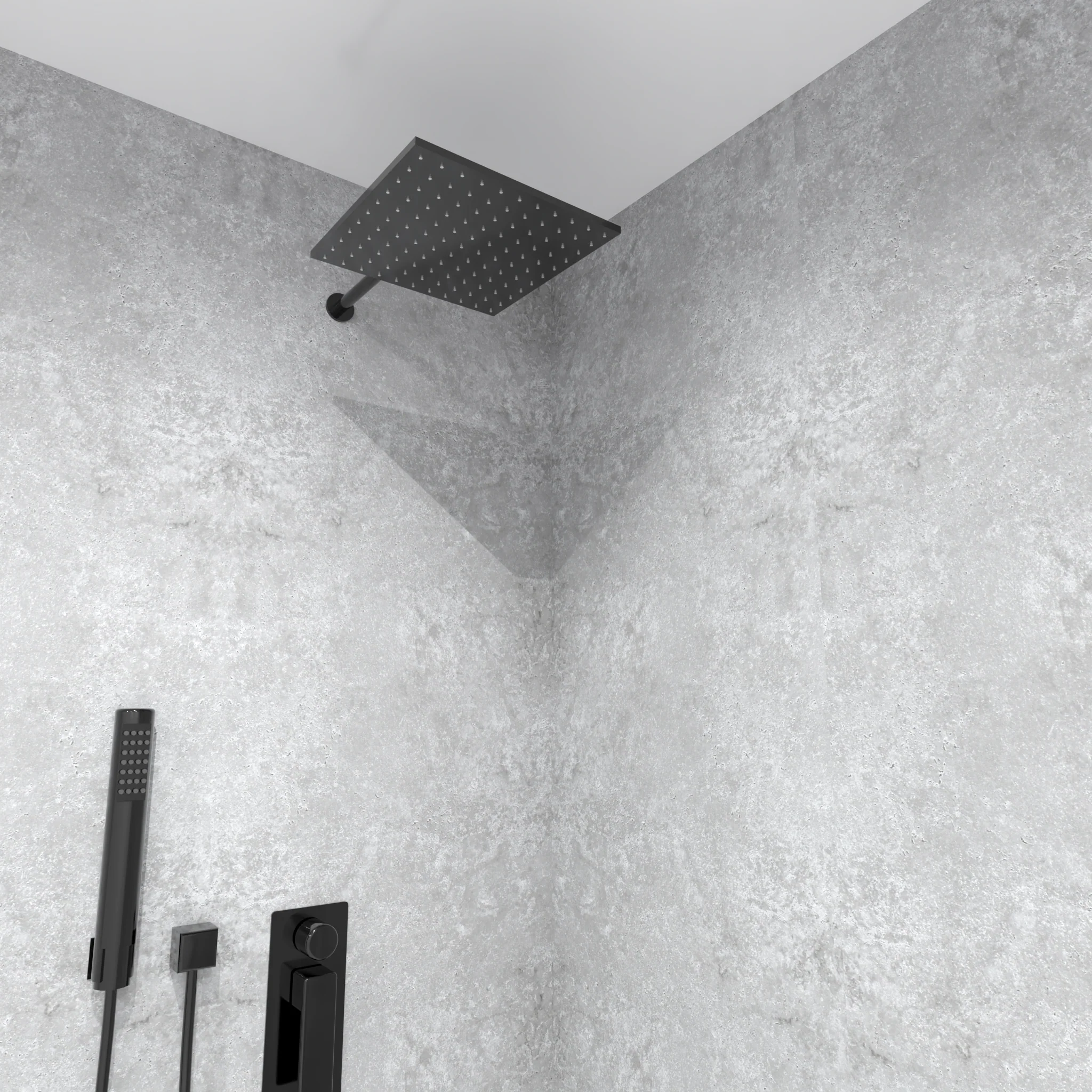 Premium Grey Concrete Matt Shower Wall Panel – 1M x 2.4M - Image 5