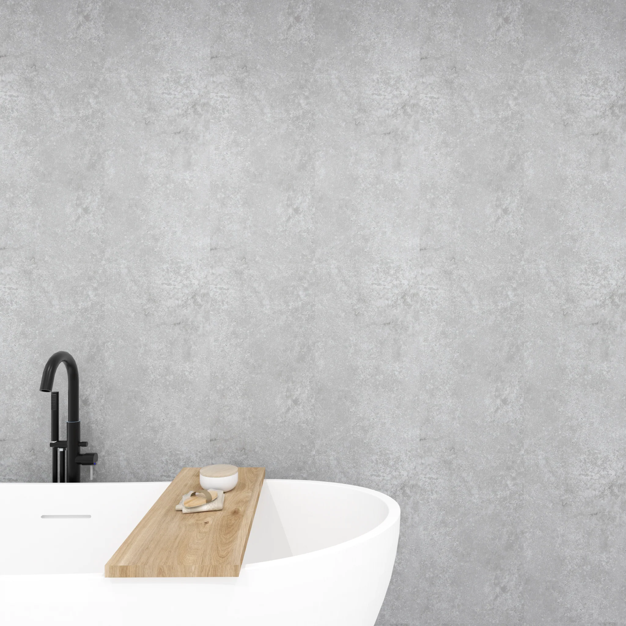 Premium Grey Concrete Matt Shower Wall Panel – 1M x 2.4M - Image 6