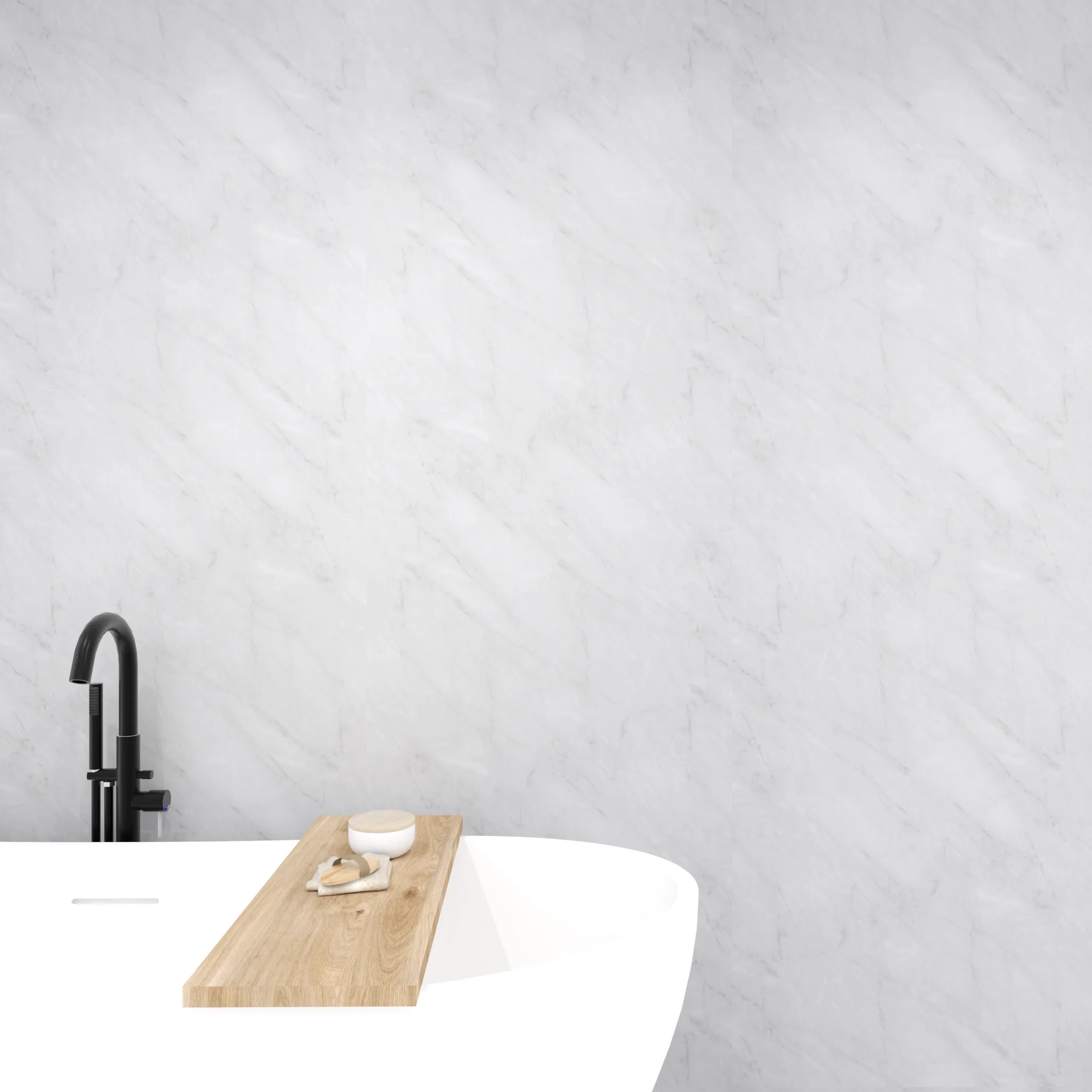 Premium Grey Marble Gloss Shower Wall Panel – 1M x 2.4M - Image 4
