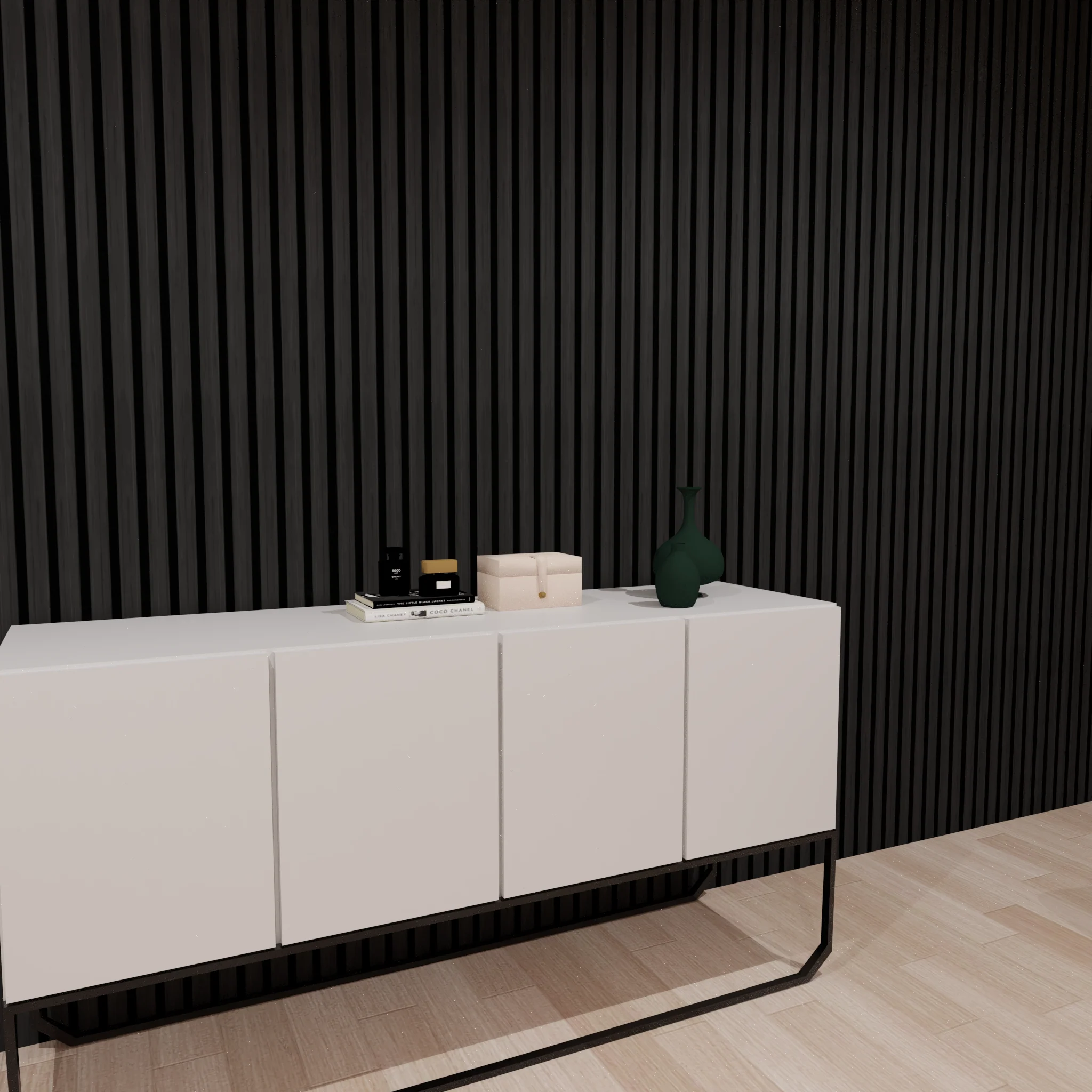 Acoustic Slat Wall Panel - Black Oak - Image 3