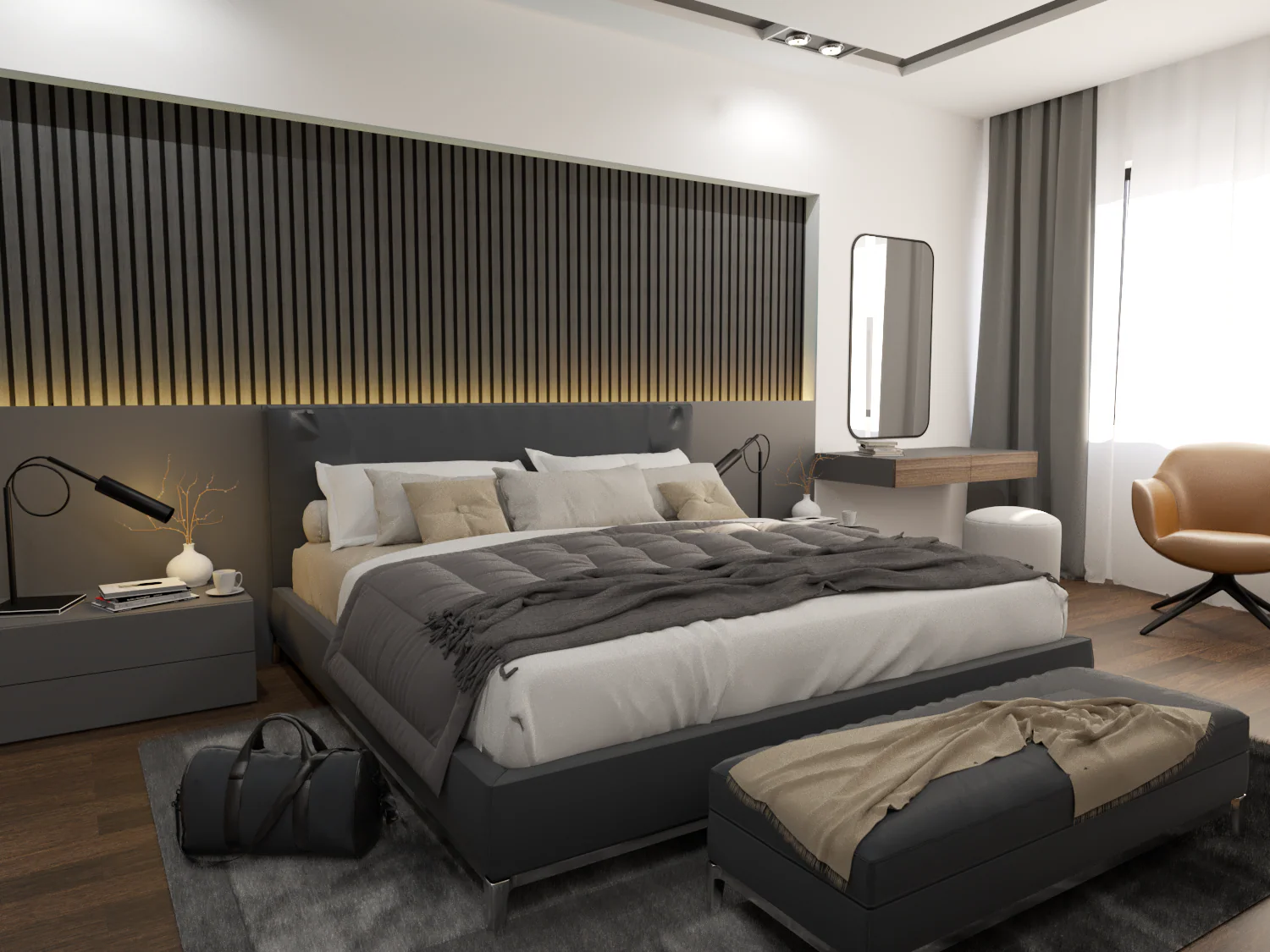 Acoustic Slat Wall Panel - Black Oak - Image 8