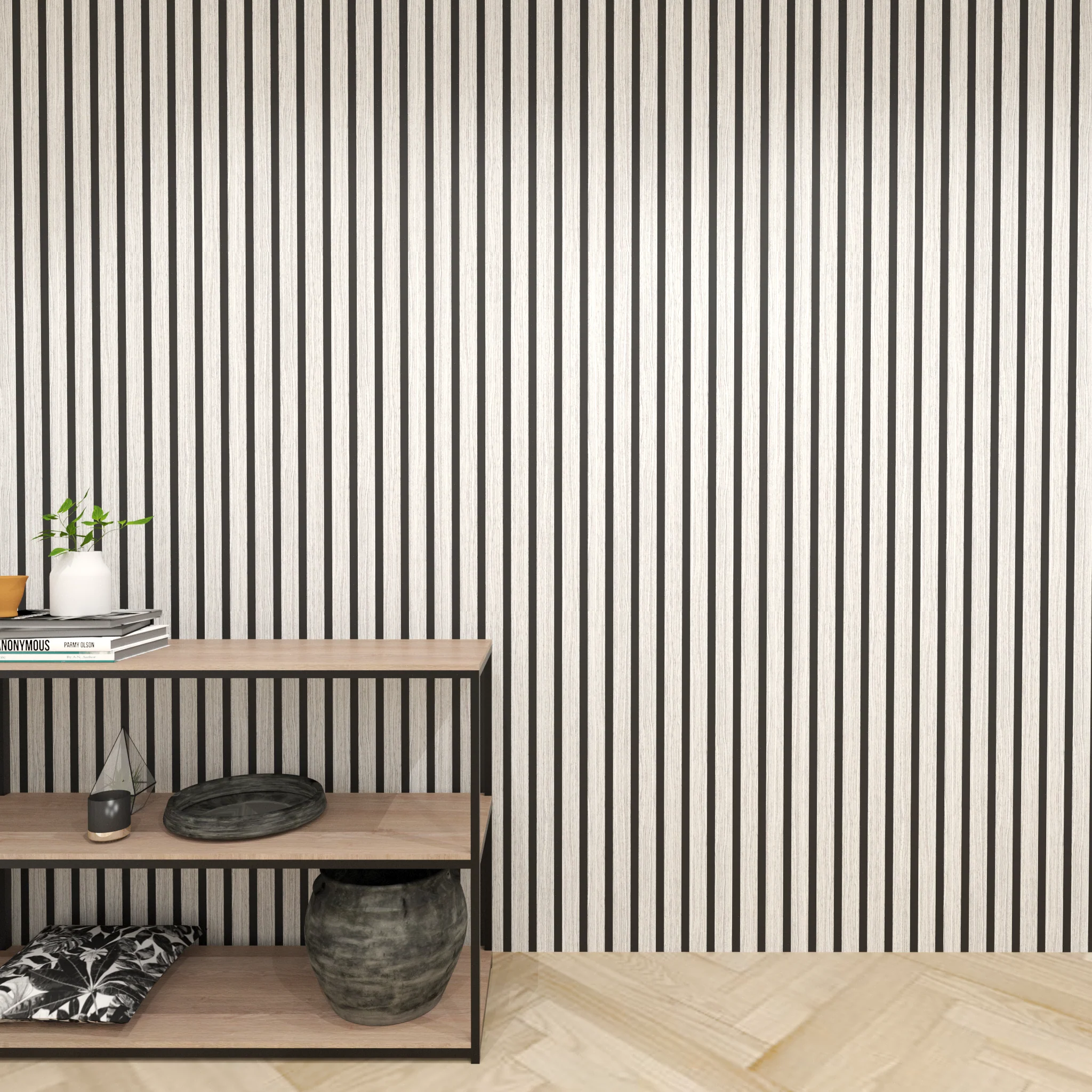 Acoustic Slat Wall Panel - Grey Oak - Image 3