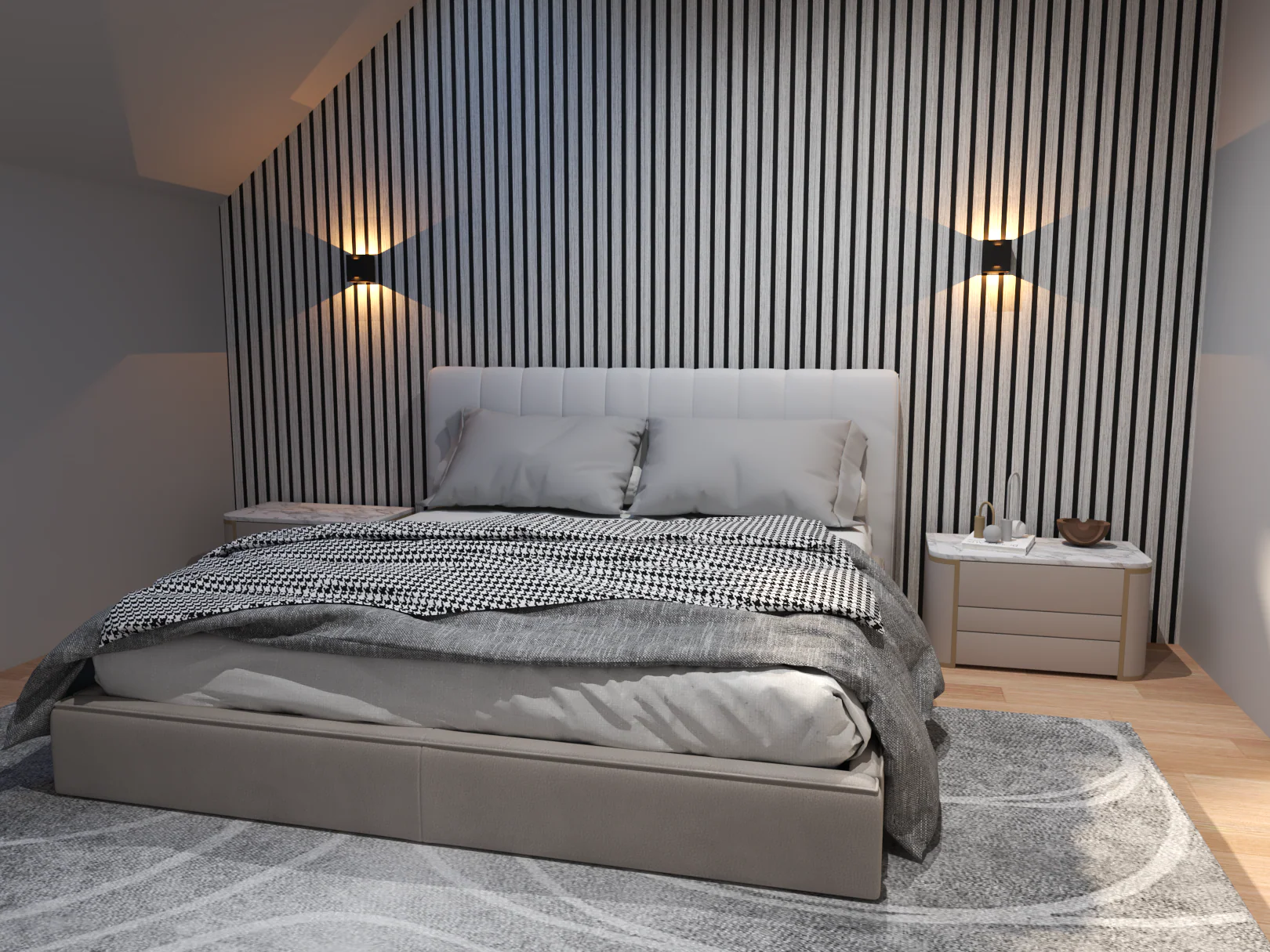 Acoustic Slat Wall Panel - Grey Oak - Image 4