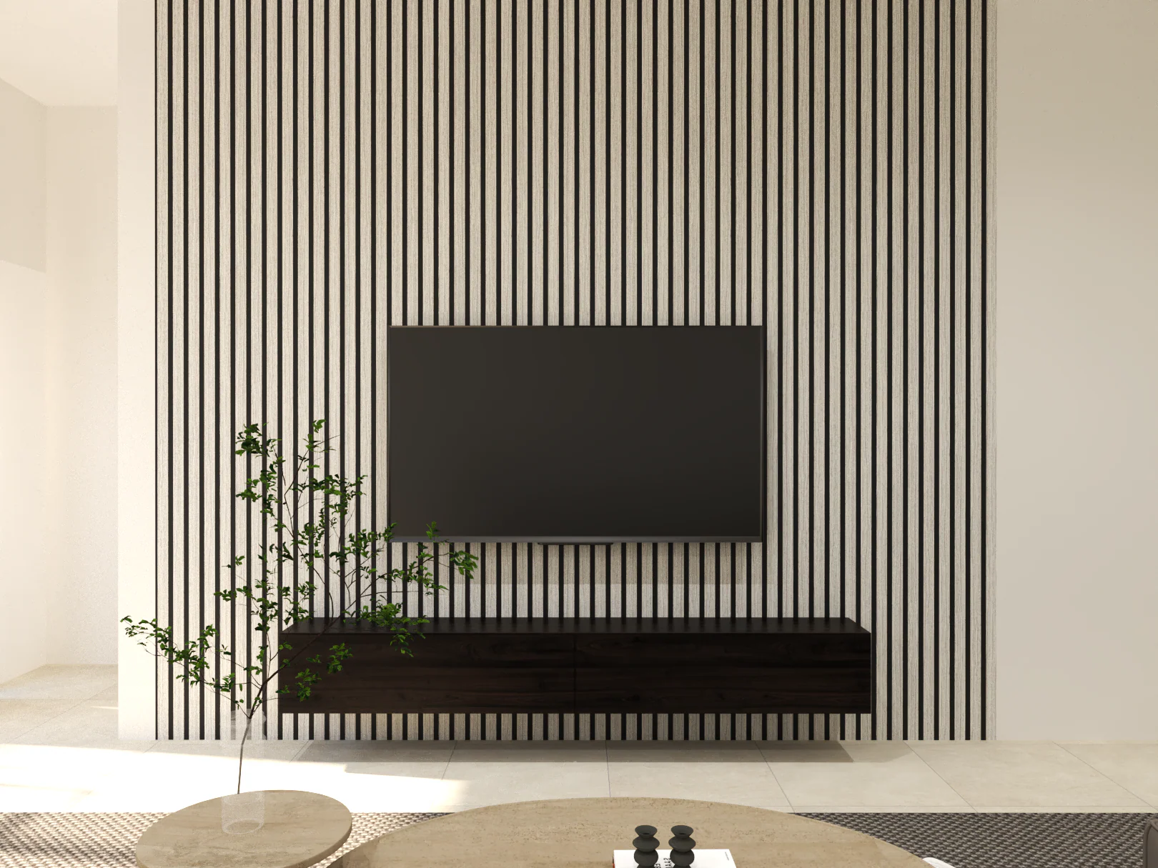 Acoustic Slat Wall Panel - Grey Oak - Image 7