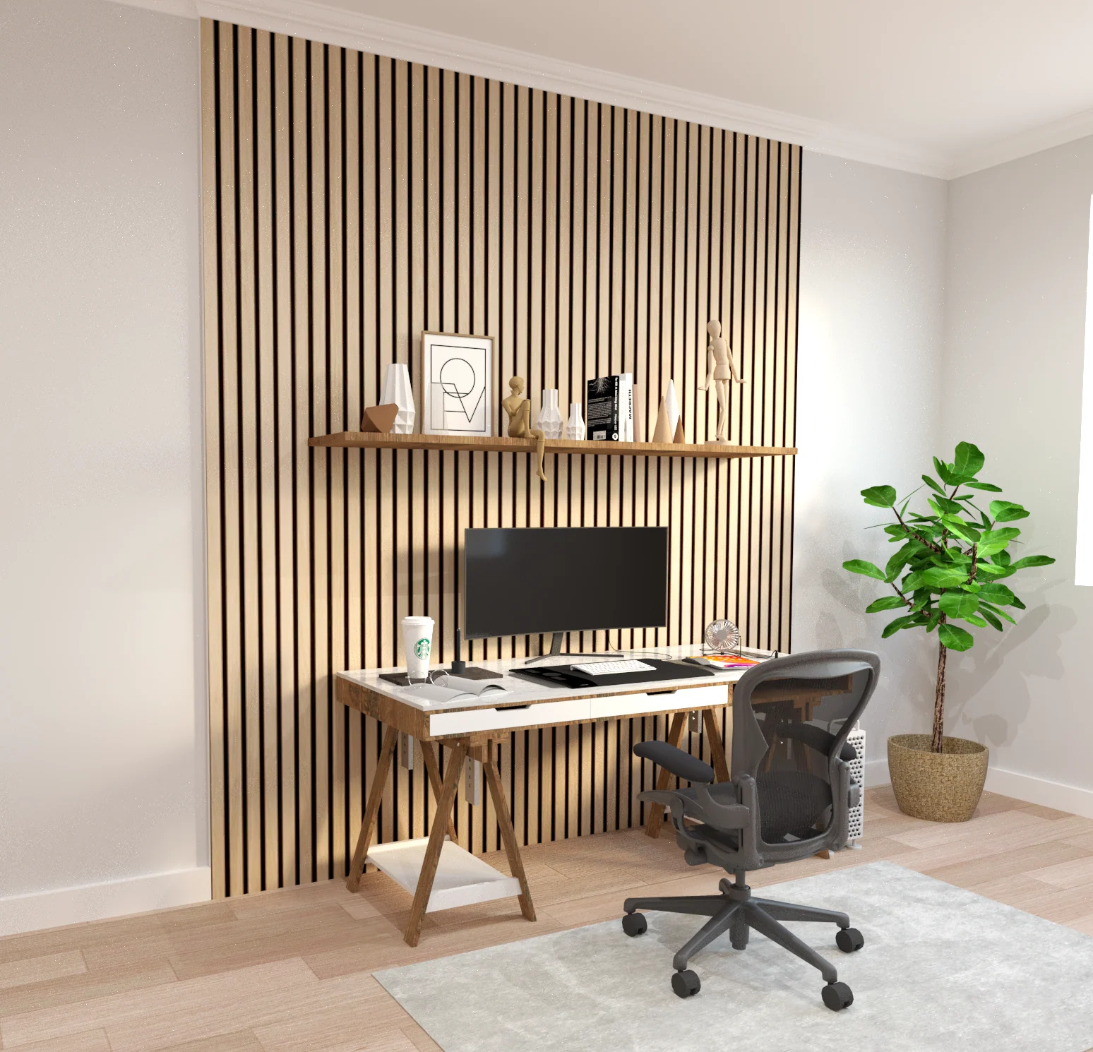 Acoustic Slat Panel - Natural Oak - Image 9