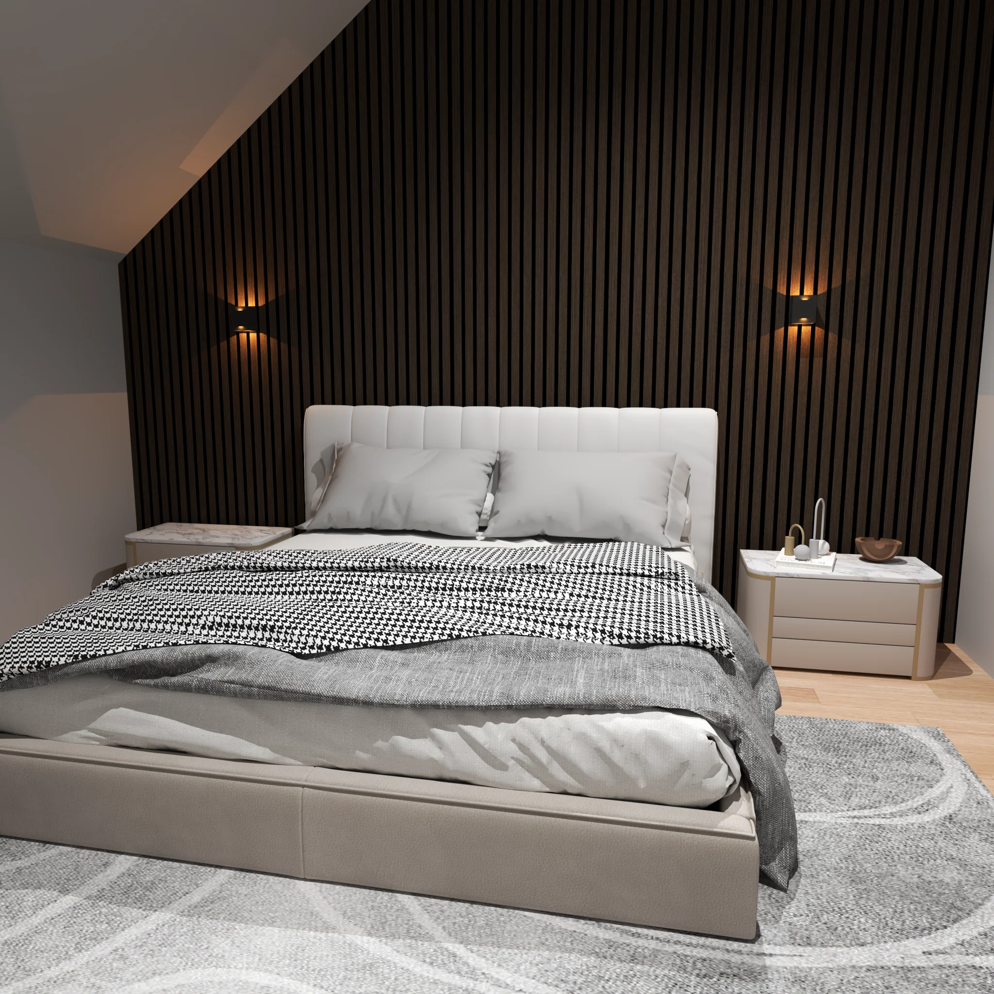 Acoustic Slat Panel - Smoked Walnut - Image 4