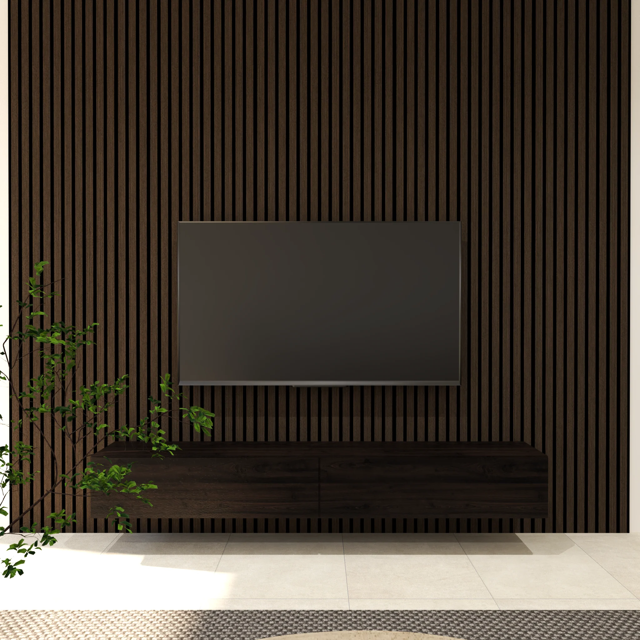 Acoustic Slat Panel - Smoked Walnut - Image 7