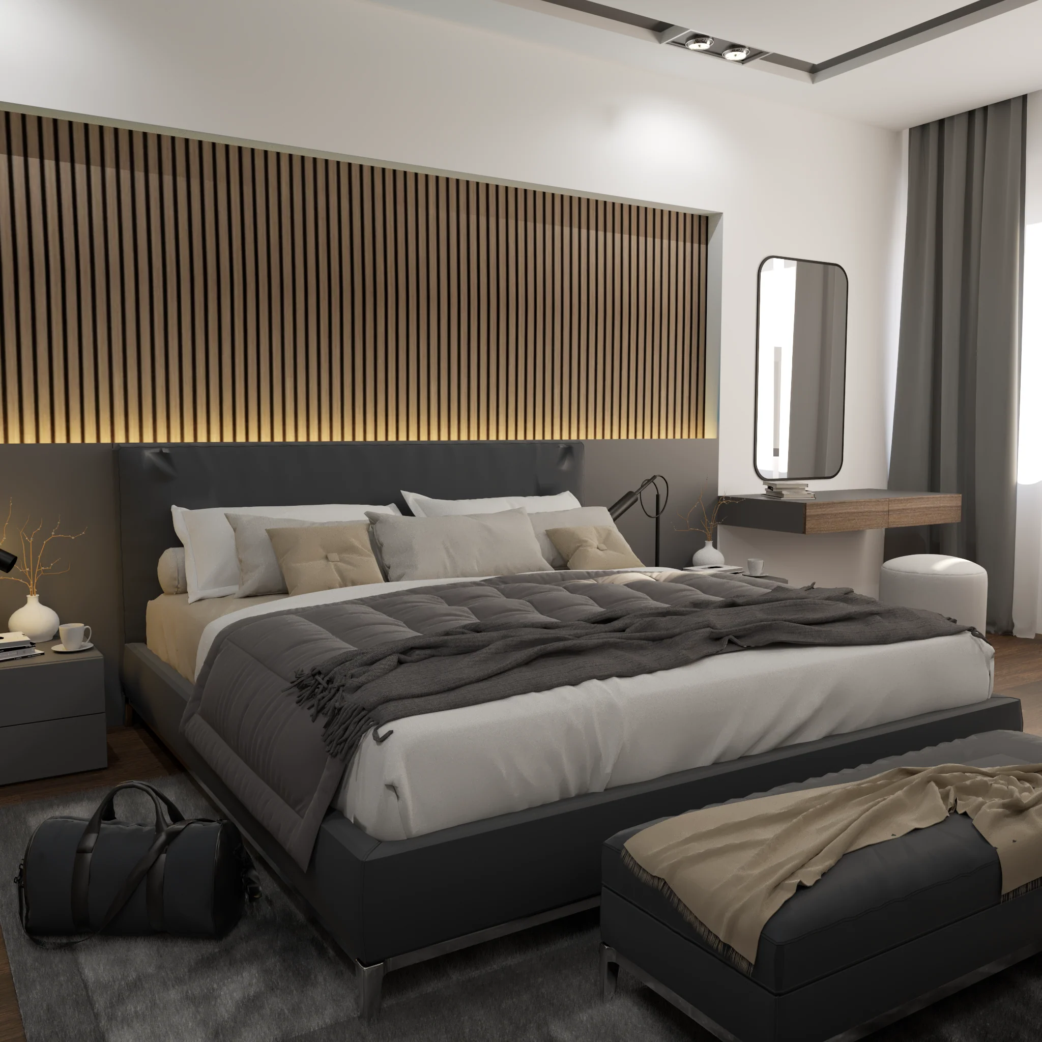 Acoustic Slat Wall Panel - Walnut - Image 6