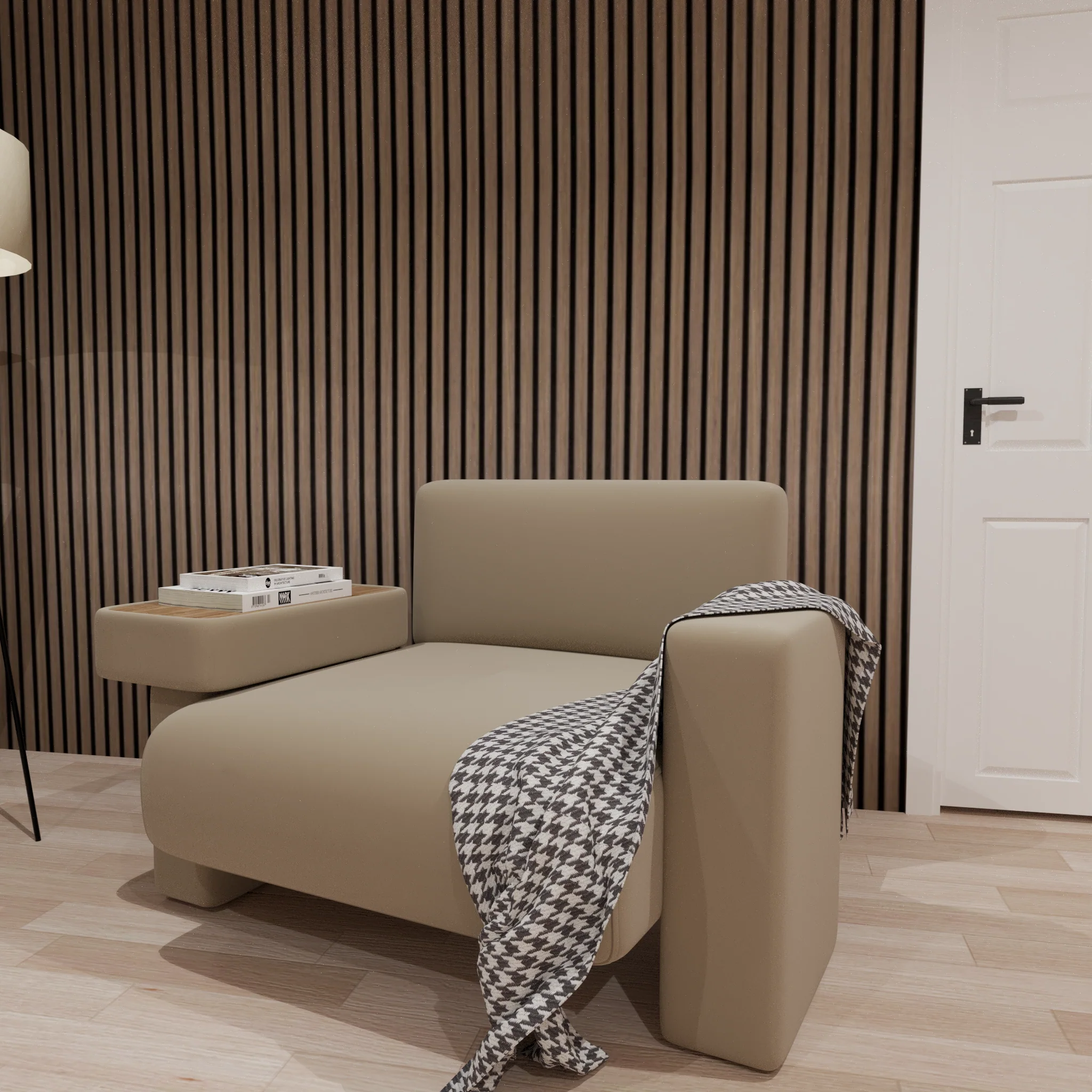 Acoustic Slat Wall Panel - Walnut - Image 7