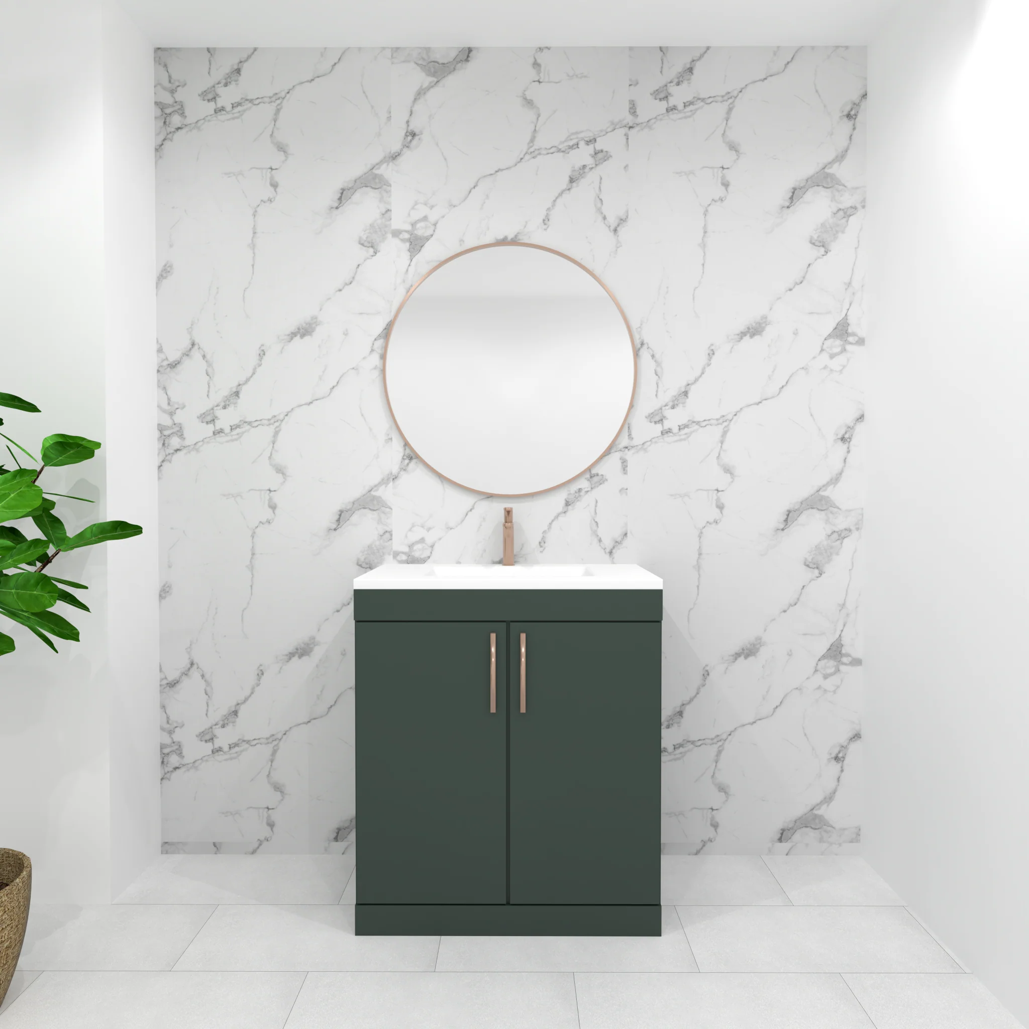 Premium White Calacatta Gloss Shower Wall Panel – 1M x 2.4M - Image 5