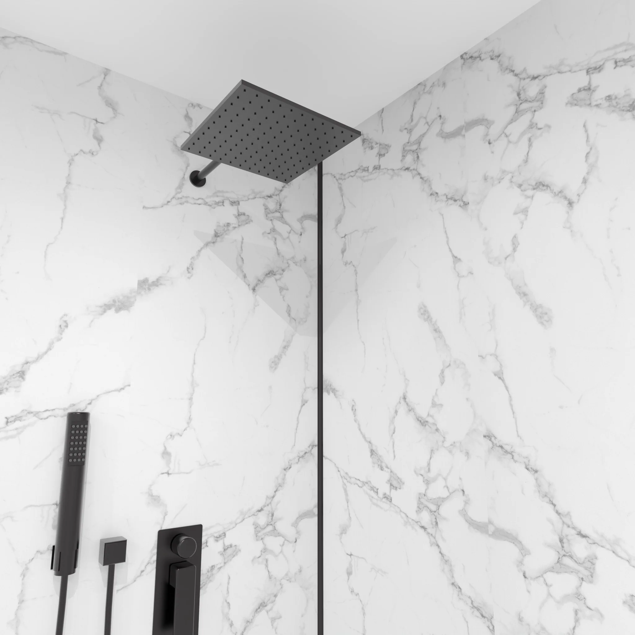 Premium White Calacatta Gloss Shower Wall Panel – 1M x 2.4M - Image 6